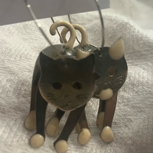 Vintage rare cat earrings - Picture 9 of 11